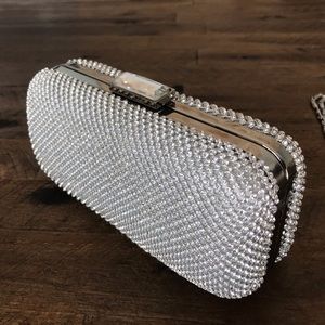 Faux Diamond Evening Clutch